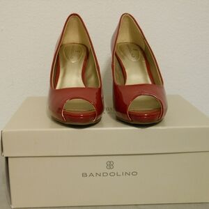 Bandolino Medium Red Peeptoe Stiletto